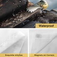 thumbnail image 4 of No Hook Shower Curtain with Snap in Liner, Bald Eagle Soaring Above Mountains Wild Birds Waterproof Bath Curtain Double Layers with See Through Top Window, Nature Photography Shower Curtains 72x84in, 4 of 9
