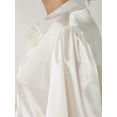 thumbnail image 3 of Satin Weave Long Baloon Sleeve Shirt, 3 of 5