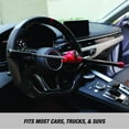 thumbnail image 3 of Hyper Tough Universal Steering Wheel Lock Anti-Theft Car, Truck, Van and SUV Lock, Red, Black, 3 of 13