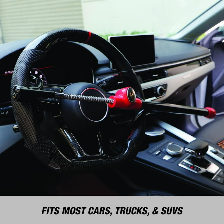 2 pack) Hyper Tough Universal Steering Wheel Lock Anti-Theft