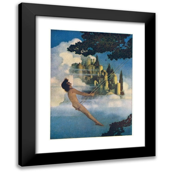 Maxfield Parrish 11x14 Black Modern Framed Museum Art Print Titled - The Dinkey-Bird (1904)