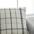 thumbnail image 5 of My Texas House Stafford Woven Reversible Plaid Stripe Square Decorative Pillow Cover, 20" x 20", Cream, 5 of 6