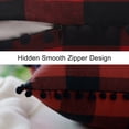 thumbnail image 4 of PiccoCasa Retor Checked Plaid Throw Pillow Covers Red and Black Polyester & Cotton 1, 4 of 8