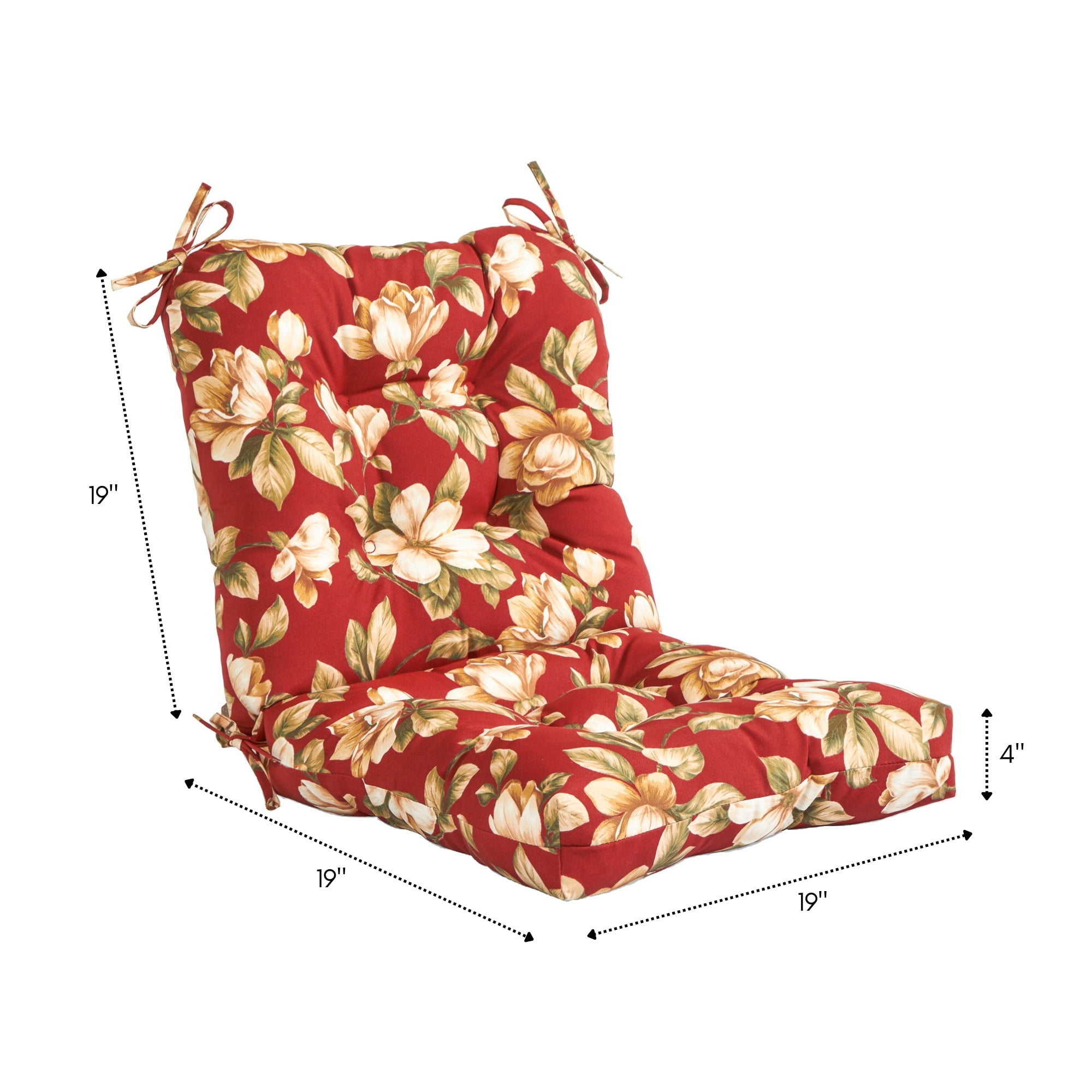 Greendale Home Fashions Roma Floral Outdoor Dining Chair Cushion