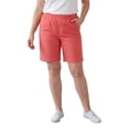 thumbnail image 3 of (2 pack) Turtle Bay New York Womens Lightweight Pull On Twill Shorts Elastic Waist, Plus Sizes, 3 of 11