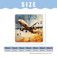 thumbnail image 2 of 16 Inch Wall Clock Battery Operated Square Clock for Office, Kitchen, Outdoor, Living Room,Airliner Cloud Plane Sunset Adorable, 2 of 4
