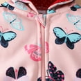 thumbnail image 6 of Ruyang Baby Girls Butterfly Jumpsuit Cute Hooded Bodysuit Zipper Fall Winter Cotton Long Sleeve Warm Footless Romper, 6 of 9