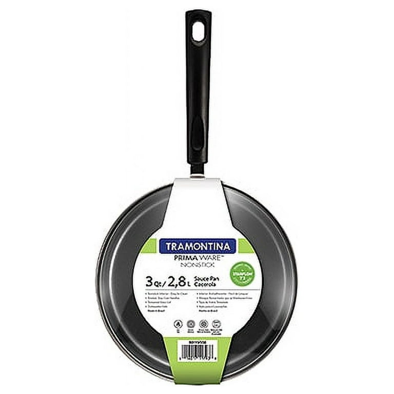 Tramontina PrimaWare 3 Quart Non-Stick Steel Gray Covered Sauce Pan