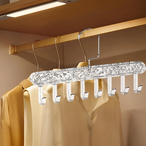 Perchero para Colgar Sujetadores, Estante Giratorio de 360 Grados para Colgar Ropa Interior, Gancho para Camiseta Sin Mangas para Dormitorio, Chalecos Blanco transparente