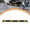 thumbnail image 3 of 72 Inch Rubber Parking Curb, Heavy Duty Long Garage Floor Wheel Stopper with Highly Visible Yellow Reflective Stripes, for Cars, Trucks, Trailers, Driveways, 1 Pack, 3 of 8