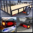thumbnail image 3 of Nilight 2PCS Steel Trailer Light Boxes Housing Kit w/ 6Inch Oval Red Tail Lights 2 Inch Round Amber Side Marker 3LED License Plat, 3 of 7