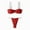 D176/Red, variant on Afdoent Women's Bikini Sets Womens Lacing Backless Swimwear Summer Two Piece Bikini Swimsuits For Summer Beachwear
