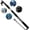 black, variant on 4-Piece Blue Stainless Steel Set with Black TPR Handles,Boat Hooks for Docking,Telescoping Boat Hook,Sturdy and Lightweight Push Pole