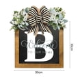 thumbnail image 6 of Door Sign Wreath Easy to Hang Weather Resistant Anti-crack Surname Letter Front Door Wood Plate Wreath Household Decor, 6 of 7
