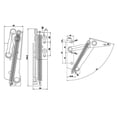 thumbnail image 2 of 2pcs/set 80 Degree Sprung Hinges Cabinet Door Lift Up Stay Flap Top Support Tool, 2 of 8