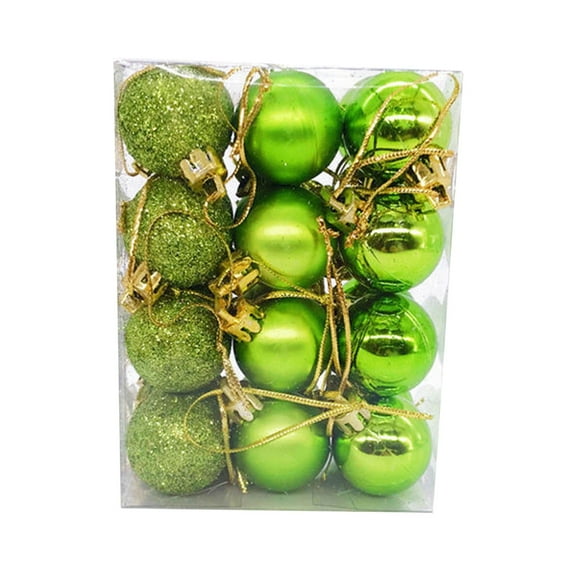 Christmas Ornaments Balls, Shatterproof Christmas Tree Decorations, 3cm Multicolor Matte Glitter Hanging Balls for Holiday Party Wedding Office, 24 Pack Lightweight Plastic Balls