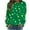 Green S, variant on Women's St Patricks Day Plus Size Sweatshirt Long Sleeve Festival Print Color Block Crewneck Loose Casual Tops (XL, Green)