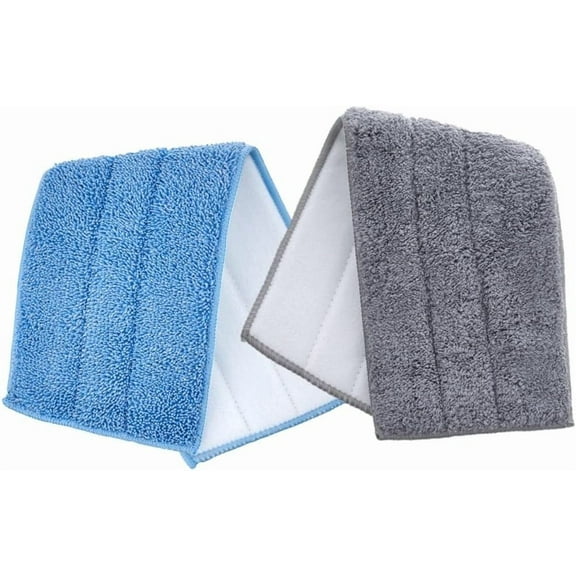 Superio Microfiber Mop Replacement Head, 16 inch Damp Mop Pad Refill for Miracle Mop Dusting and Spray Mop, attaches to Velcro mop(2 Pack)