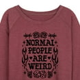 thumbnail image 3 of Instant Message - Normal People Are Weird - Women's Lightweight Terry Long Sleeve Shirt, 3 of 6
