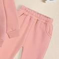 thumbnail image 5 of Futezty Toddler Boys Girls Clothes Fall Winter Outfit Sets, Set For Kids Long Sleeve Crew Neck Hooded Pocket 6M 1T 2T 3T 4T 5T 2-Pieces Pullover Sweatshirt and Pants, 5 of 7