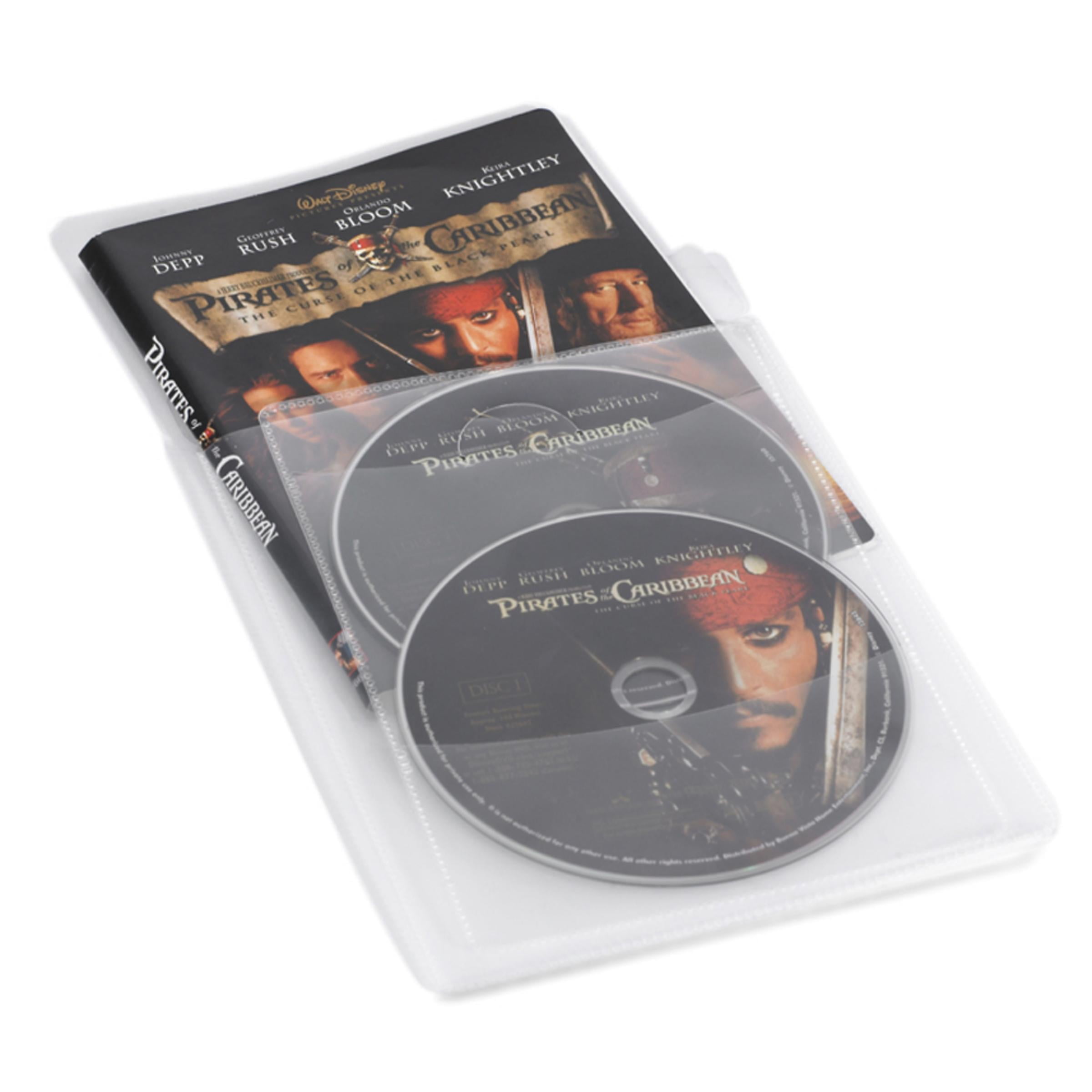 Atlantic Double Plastic Sleeves for CDs, DVDs, Blu-rays - Holds