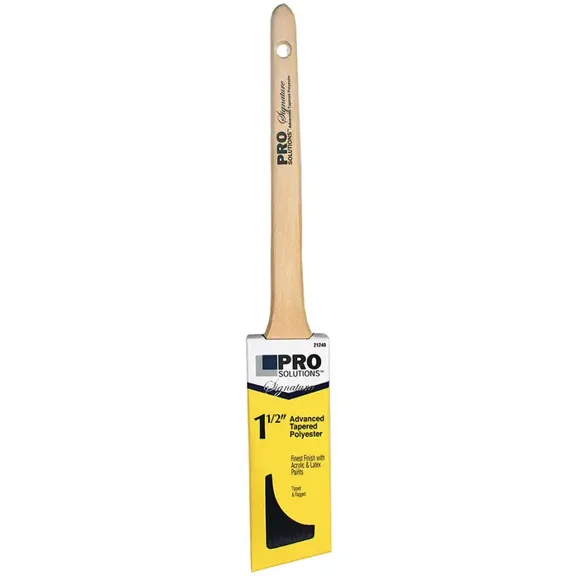 1-1/2" Pro Solutions 21240 Signature, ATP Paint Brush Angle Sash, Rat-Tail Handle