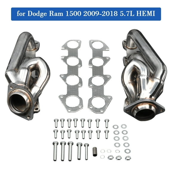 Shorty Stainless Manifold Headers for Dodge Ram 1500 2009-2018 5.7L HEMI