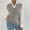 Gray, variant on Women's Button Cardigan Sweaters Fashion Solid Color Long Sleeved Vest Sweaters Top Casual Ladies V-Neck Knitted Blouses Loose Fitting Sweater Outwear
