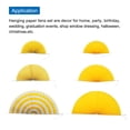 thumbnail image 4 of Uxcell Hanging Paper Fans Party Set 6Pcs Round Pattern Hanging Paper Fans Decoration for Home,Birthday Wedding(Yellow), 4 of 6