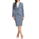 thumbnail image 2 of Conjuntos de traje para mujer INSPIRE CHIC, blazers de mangas largas y faldas lápiz, dos piezas, atuendos de trabajo, azul polvo L, 2 of 6