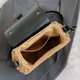 thumbnail image 2 of Bolso de ganchillo para mujer, bolso de hombro de cuero PU, bolso de playa de verano para mujer (negro), 2 of 8