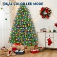 thumbnail image 4 of 7.5FT Prelit Noble Fir Artificial Christmas Tree, 600 Multicolor LED Lights, 9 Lighting Modes, 2200 Tips, Hinged Branches, Foot Pedal Switch, Metal Stand, Full Fluffy Christmas Tree, 4 of 8