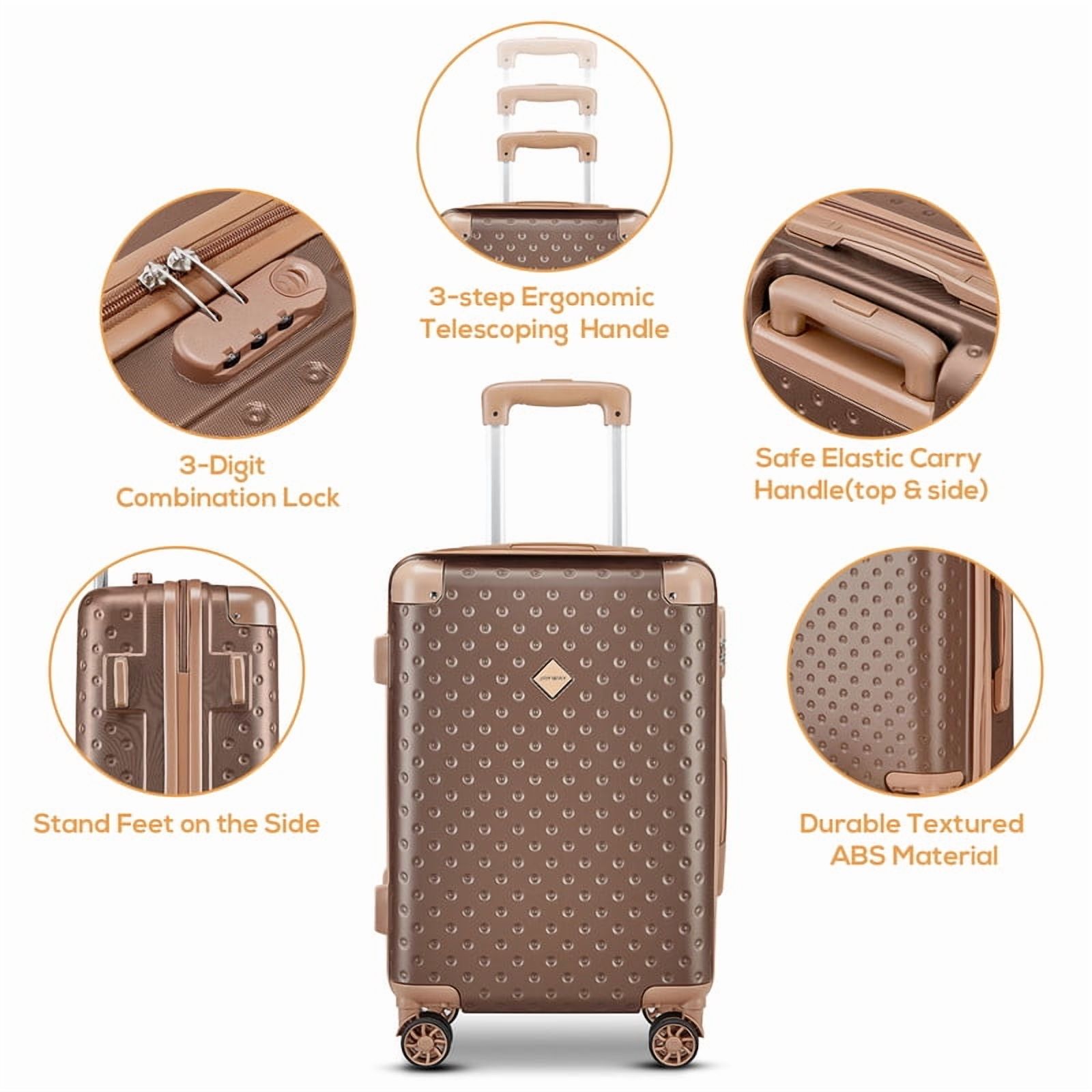 Joyway 3-Piece Hardside Luggage Set with Spinner Wheels photo 3