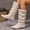 Beige, variant on BRGZLK Retro Slouchy Mid Calf Boots Women Chunky Heel Low Heel Belt Buckle Decor Slip On Solid Color Versatile Comfort Mid-Calf Booties 2026 Fall Winter Shoes Gray 43