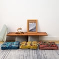 thumbnail image 5 of Velvet Chair Seat Cushions for Kitchen Dining Room Chairs Boho Printed Chair Pad with Ties Soft and Comfortable Square Chair Cushion 16"x16", 5 of 14