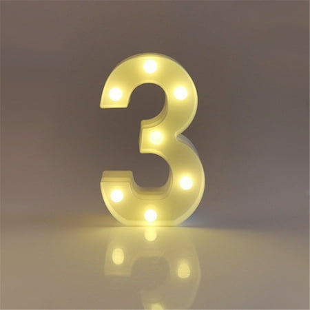 

MRULIC Desktop Ornament Alphabet LED Digital Lights 0-9 Light Up White Plastic Digital Standing Hanging + C