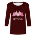 thumbnail image 4 of Qertyioot Christmas Chandail en Molleton Décontracté pour Femmes, Manches Longues Col Rond Imprimé Ample, 4 of 5