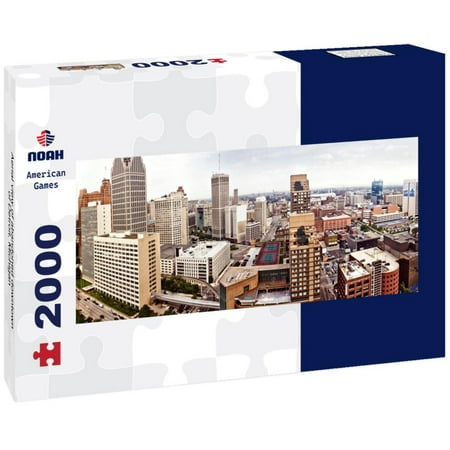 Noah Jigsaw Puzzle Aerial view of abandoned downtown of Detroit, Michigan panorama 2000 pieces