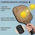 thumbnail image 4 of Pickleball Paddles Set Of 1, Fiberglass Surface, Wood Grain Print, 1 Paddle, 2 Balls & Bag, 4 of 5