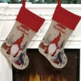 thumbnail image 3 of Cheapark 2-Piece 18 Inch Gnome Santa Stockings - Personalized Soft Red Design for Fireplace, Festive Family Holiday Decor, 3 of 7