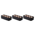 thumbnail image 1 of kurtrusly Storage Box Strong Practicality Wide Application Detachable Partition Large Capacity Plastic Storage Box Ladder Layered Black Rectangular 8-cell 3Set, 1 of 6
