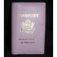 thumbnail image 2 of NZIHSZO DZOOVG GENUINE PINK LEATHER PASSPORT COVER HOLDER WALLET CASE TRAVEL NEW US EMBLEM 1, 2 of 5