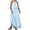 Light Blue, variant on Xunlbb Solid Long Dresses for Women Ladies Lightweight Max Dress with Round Neck Sleeveless Breathable Dress Side Key Pockets Summer Vacation Beach Fashion Plus Size