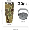 thumbnail image 2 of Stainless Steel Tumbler with Lid And Straw 30 Oz Top Handle Duck Hunting Camo Leakproof Vacuum Insulated Water Bottle for Car Travel, 2 of 6