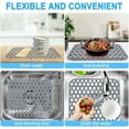 thumbnail image 4 of Upmore 2 Pack Silicone Sink Protector for Kitchen, Kitchen Sink Mats Accessory Cuttable Folding Non-slip Sink Mat for Bottom Stainless Steel Porcelain Sink, 4 of 7