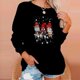 thumbnail image 4 of Sudadera Para Mujer Cuello Redondo Sudadera Con Estampado Navideño Blusa Suelta Tops Sin Capucha Suéter Odeerbi ODB183598, 4 of 7