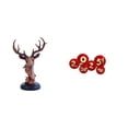 thumbnail image 1 of Figura decorativa de cabeza de ciervo, estatua de animal, plegable de resina, papel, festivo, ideal para regalar, decoración del hogar y la of, 1 of 8