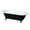 White / Matte Black, variant on Aqua Eden VBTND663013NB0 66" Cast Iron Oval Double Ended Clawfoot Tub (No Faucet Drillings), White/Matte Black