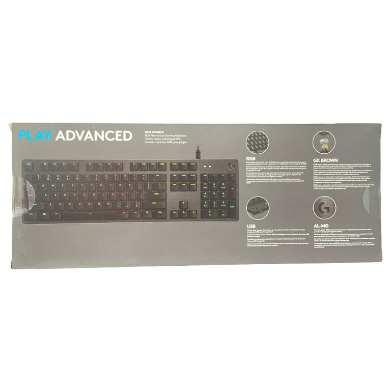 Formålet Rynke panden fange Logitech G512 CARBON LIGHTSYNC RGB Mechanical Gaming Keyboard GXBrown  920-009840 - Walmart.com