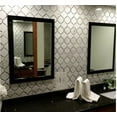 thumbnail image 7 of Large 23.6" x 31.5" Rectangular Black Mirror Aris Modern Wall Mirror by Décor Wonderland, 7 of 7